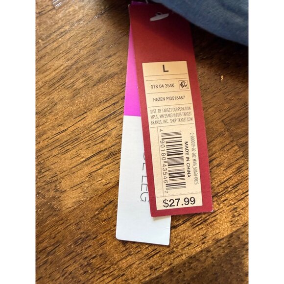 Merona Wide Leg Mid-Rise Casual Pull On Pants Large NWT - Picture 3 of 6